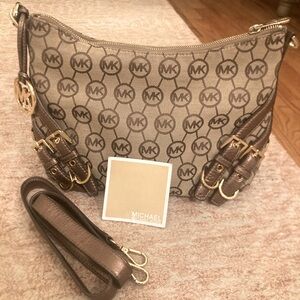 Michael Kors Grayson Bag with removable leather crossbody or shoulder strap.